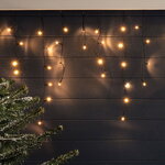 Светодиодная гирлянда Бахрома Profi Rubber 3.1*0.9 м, 168 теплых белых LED ламп, мерцание, черный КАУЧУК+ПВХ, соединяемая, IP65