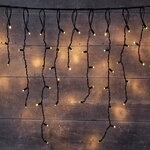 Светодиодная гирлянда Бахрома Profi Rubber 5*0.9 м, 323 теплых белых LED ламп, черный КАУЧУК+ПВХ, соединяемая, IP65