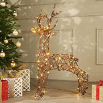 Светодиодная фигура Олень Роки 92 см, 120 теплых белых LED ламп, IP44