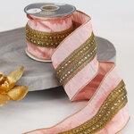Декоративная лента Розовая Пудра 500*10 см