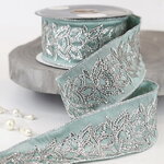 Декоративная лента Монте: Цветы лотоса 1000*6 см