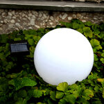 Уличный светильник шар Solar Globus 3 в 1 на солнечной батарее 20 см теплый белый, IP44