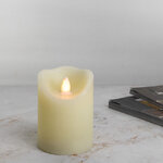 Светодиодная свеча с имитацией пламени Elody Beige 10 см, на батарейках, таймер