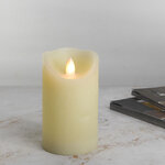 Светодиодная свеча с имитацией пламени Elody Beige 13 см, на батарейках, таймер