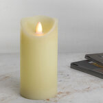 Светодиодная свеча с имитацией пламени Elody Beige 15 см, на батарейках, таймер