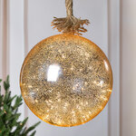 Подвесной светильник на канате Lestrange Dark 25 см, 50 микро LED ламп, на батарейках, IP20