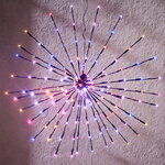 Светодиодный ежик Фейерверк Люминео 70 см, 150 теплых белых/разноцветных LED ламп, пульт управления, IP44