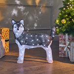 Акриловая фигура Хаски 49 см, 80 LED ламп, IP44