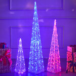 Светящаяся фигура Елка Cone Light 60 см, 30 разноцветных RGB LED ламп, IP44