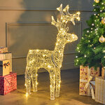 Светодиодный олень Бауэр 89 см, 80 теплых белых LED ламп, IP44