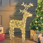 Светодиодный олень Бауэр 116 см, 120 теплых белых LED ламп, IP44