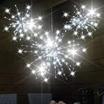 Светодиодное украшение Полярная Звезда серебряная 70 см, 180 холодных белых LED ламп, контроллер, IP44