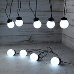 Гирлянда из лампочек Мона 20 ламп, холодные белые LED, 9.5 м, черный ПВХ, IP44
