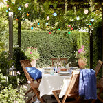 Гирлянда из лампочек Мона 20 ламп, разноцветные LED, 9.5 м, черный ПВХ, IP44