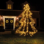 Светодиодная фигура Елка Лучиа Firework 1.35 м, 600 теплых белых LED ламп, контроллер, IP44