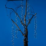 Гирлянда на дерево Каскад 80 см*6 шт, 192 теплые белые LED лампы, черный ПВХ, IP44