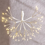 Светодиодное украшение Одуванчик Friderico 25 см, 80 теплых белых микро LED ламп, контроллер, таймер, IP44