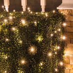 Гирлянда Сетка Buxus на дерево/куст 1.2 м, 144 теплых белых LED ламп, зеленый ПВХ, IP44