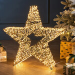 Светодиодное украшение Звезда Тессеус 58*12 см, 3000 теплых белых LED ламп, таймер, IP44