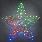 Светящаяся звезда Стелла 58 см, 80 разноцветных LED ламп, контроллер, таймер, пульт управления, IP44