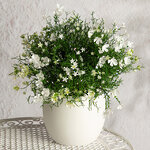 Искусственный цветок в горшке Лобелия 36 см, белый