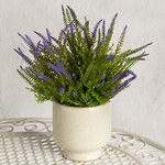 Искусственный цветок в горшке Вереск - Цветущий Водопад 23 см