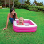 Детский бассейн с надувным дном Малыш розовый, 86*25 см