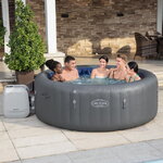 Надувной спа-бассейн 216*80 см 6001T Bestway Santorini Smart HydroJet Pro (Бествей Санторини Смарт Гидроджет Про), теплосберегающий тент, подсветка