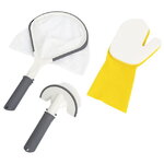 Комплект для чистки джакузи: сачок, щётка, рукавица