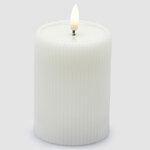 Светодиодная свеча с имитацией пламени Moccolo 10 см белая, с пультом