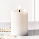 Светодиодная свеча с имитацией пламени Мокколо 10 см белая, с пультом