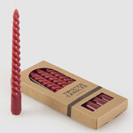 Набор свечей Lets Twist 20 см красные, витые, 4 шт