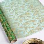 Ткань для декорирования Танцующие тюльпаны 35*200 см таинственный зелёный