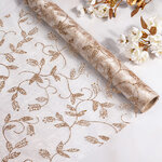 Ткань для декорирования Янтарные веточки 35*200 см кремовая