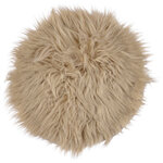 Декоративный меховой коврик Олаф 35 см бежевый