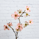 Декоративная ветка Цветущий Кизил 92 см бело-розовый