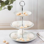 Этажерка для фруктов Гримальди трехъярусная 36 см, фарфор