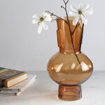 Стеклянная ваза Soeira Amber 32 см