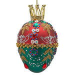 Елочная игрушка Яйцо Queen - Royal Bloom Collection 13 см, стекло