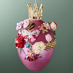 Елочная игрушка Яйцо Butterfly - Royal Bloom Collection 13 см, стекло