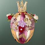 Елочная игрушка Яйцо Princess - Royal Bloom Collection 13 см, стекло