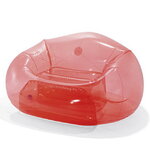 Надувное кресло Beanless Bag Chair 137*127*74 см розовое прозрачное