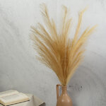 Декоративная ветка с перьями Коко Пальмьери 100 см, карамельная