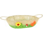 Декоративная корзинка Поляна 24*14 см зеленая