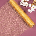 Ткань для декорирования Ажурная Паутинка 28*500 см золотая