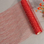 Ткань для декорирования Ажурная Паутинка 28*500 см красная