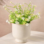 Искусственный цветок в горшке Дэйзи 28 см белый