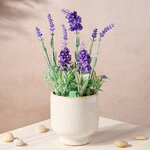 Искусственный цветок в горшке Лаванда Королевский Пурпур 25 см