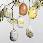 Пасхальные украшения Яйца Sweet Easter 8 см, 6 шт, подвеска