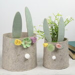 Набор декоративных кашпо из фетра Кролики 16-20 см, 2 шт